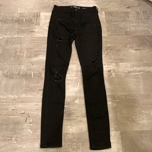 Hollister Black Distressed Jeans W25 L30